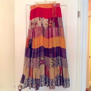 Vintage Boho Patch Skirt